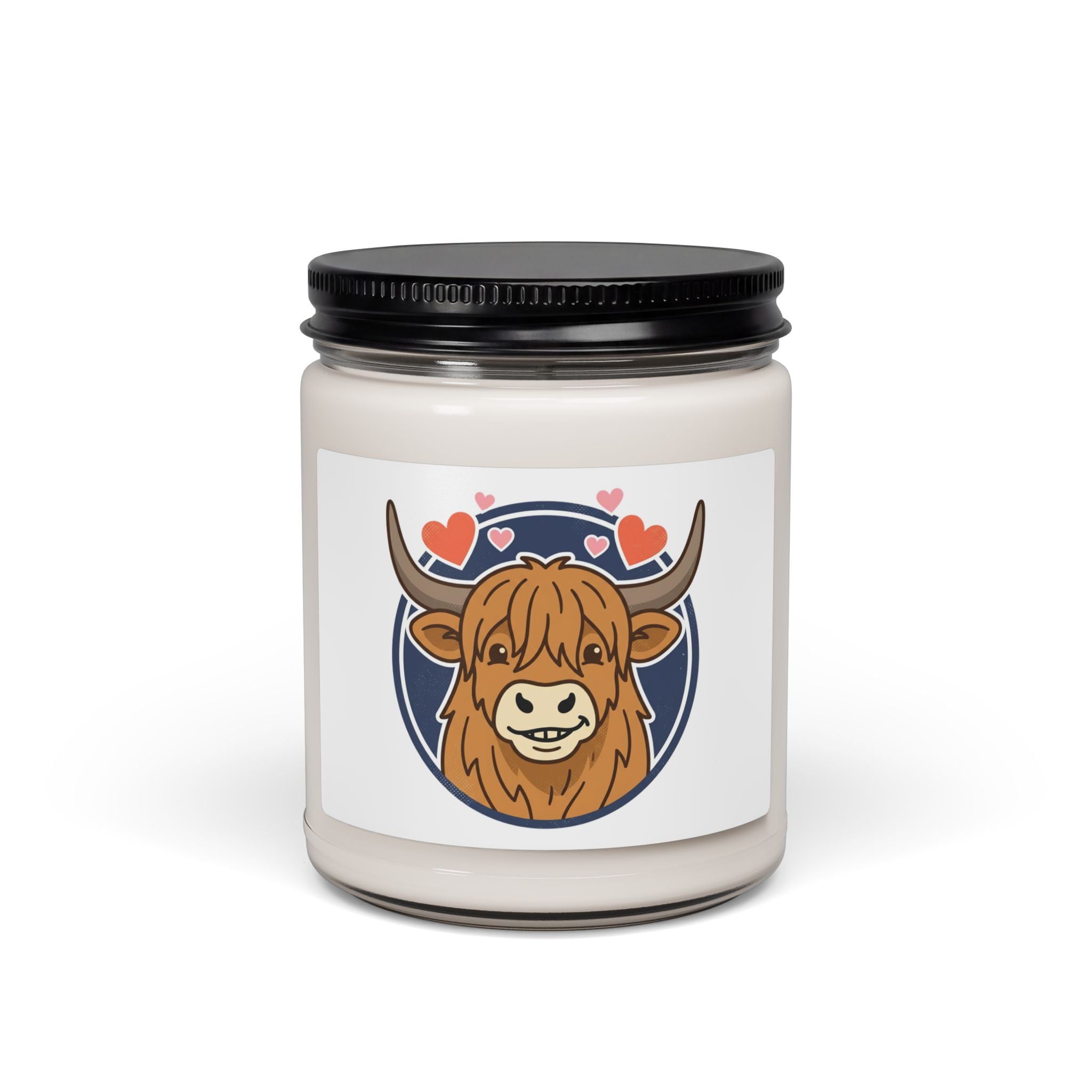 Sunny Highland Cow Candle, Soy Candle | Summer Aesthetic, Pastel Coastal Vibes
