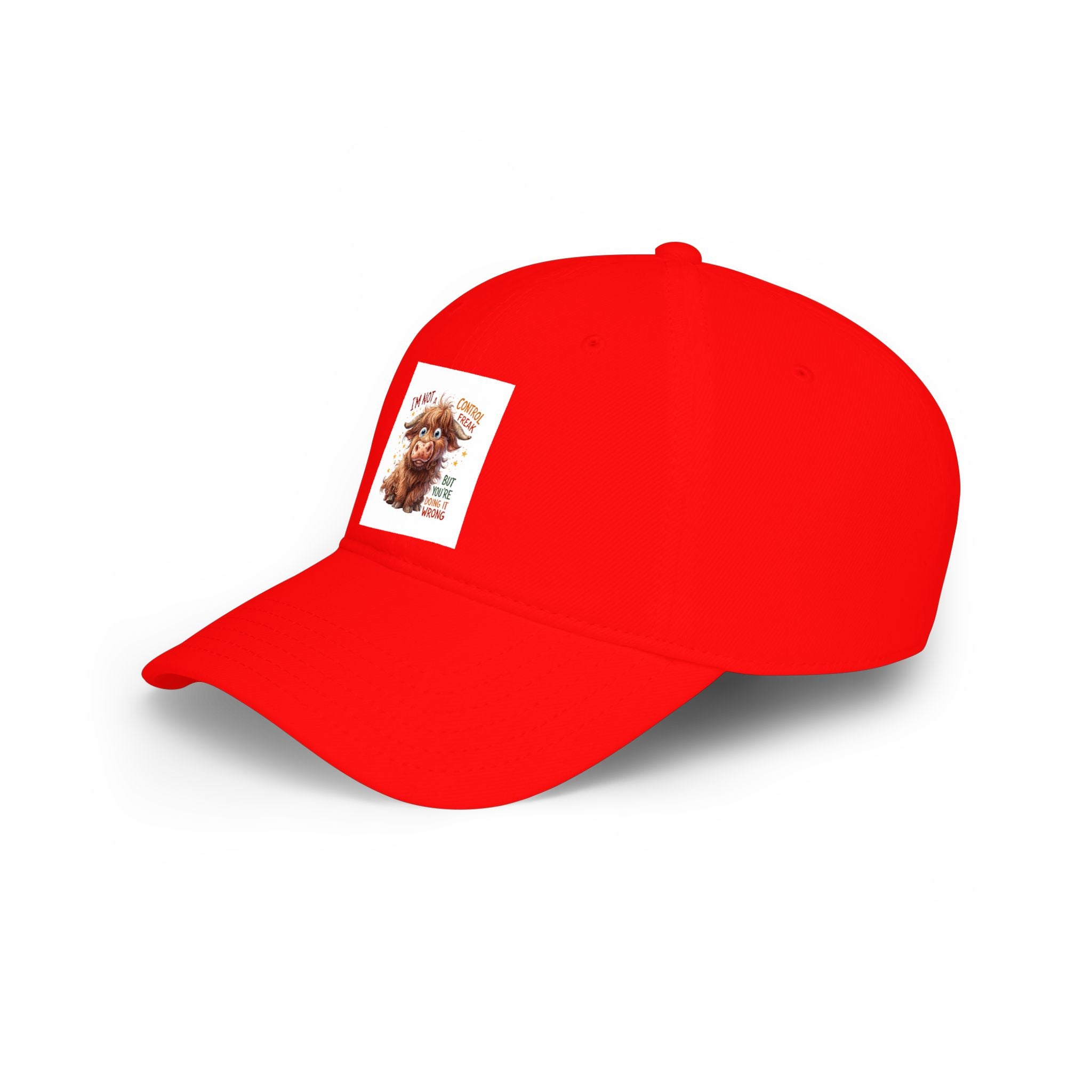 Cute Highland Cow Cap - "I'm Not Moody, Just Scottish" Low Profile Baseball Hat