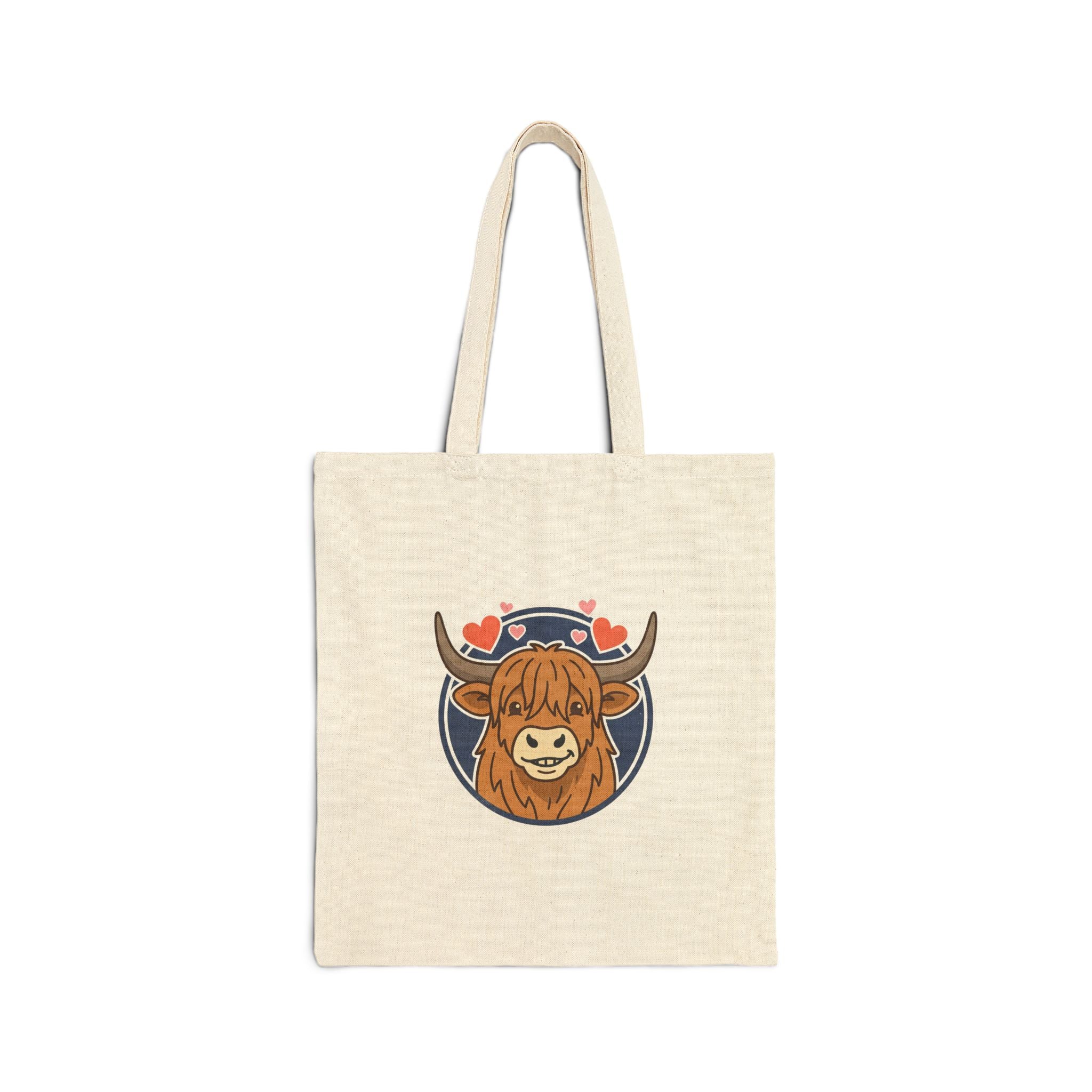 Sunny Highland Cow Tote | summer aesthetic, hand-drawn coastal vibes