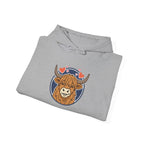 Sun-Kissed Highland Cow Hoodie | summer aesthetic, pastel coastal vibes