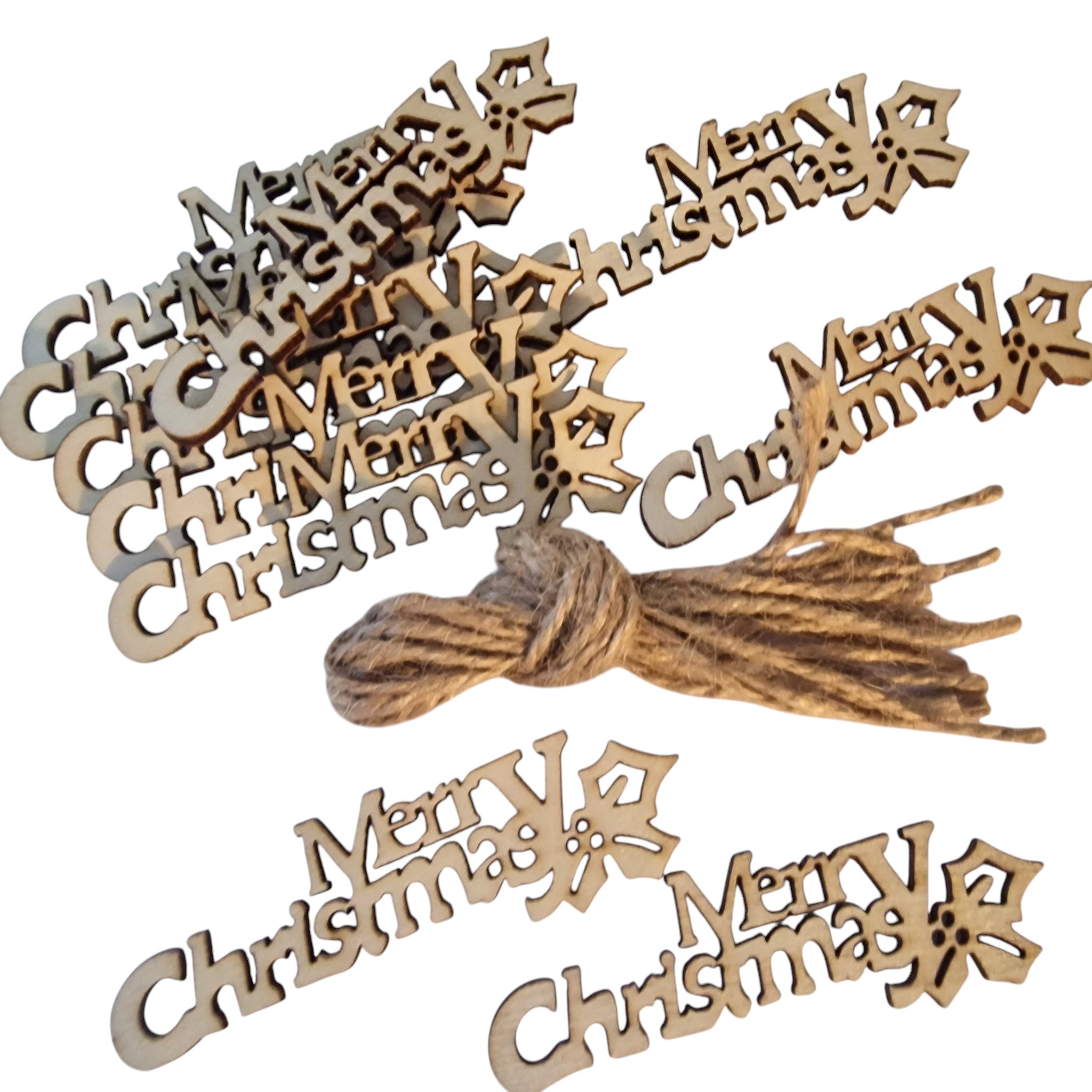 2pk Wooden Christmas Signs