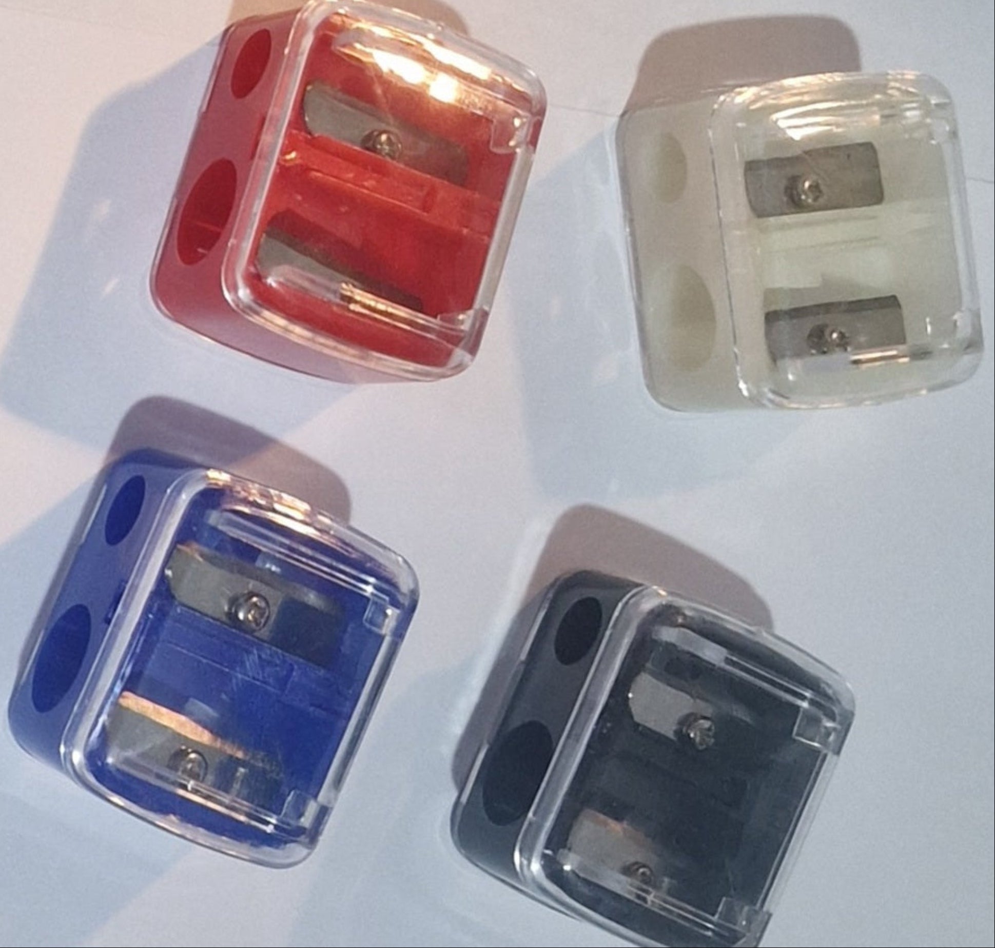 Double Hole Plastic Pencil Sharpener | Dual Size Sharpener | NB Store