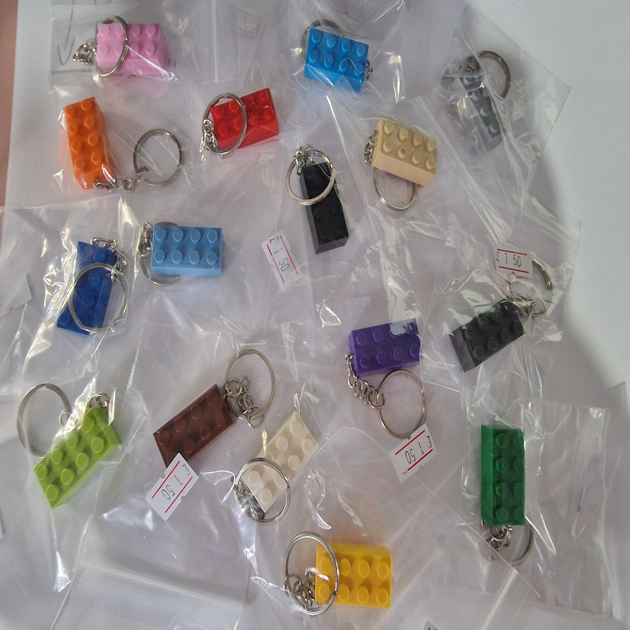 1Building Block Keyrings | Novelty Brick Keychain