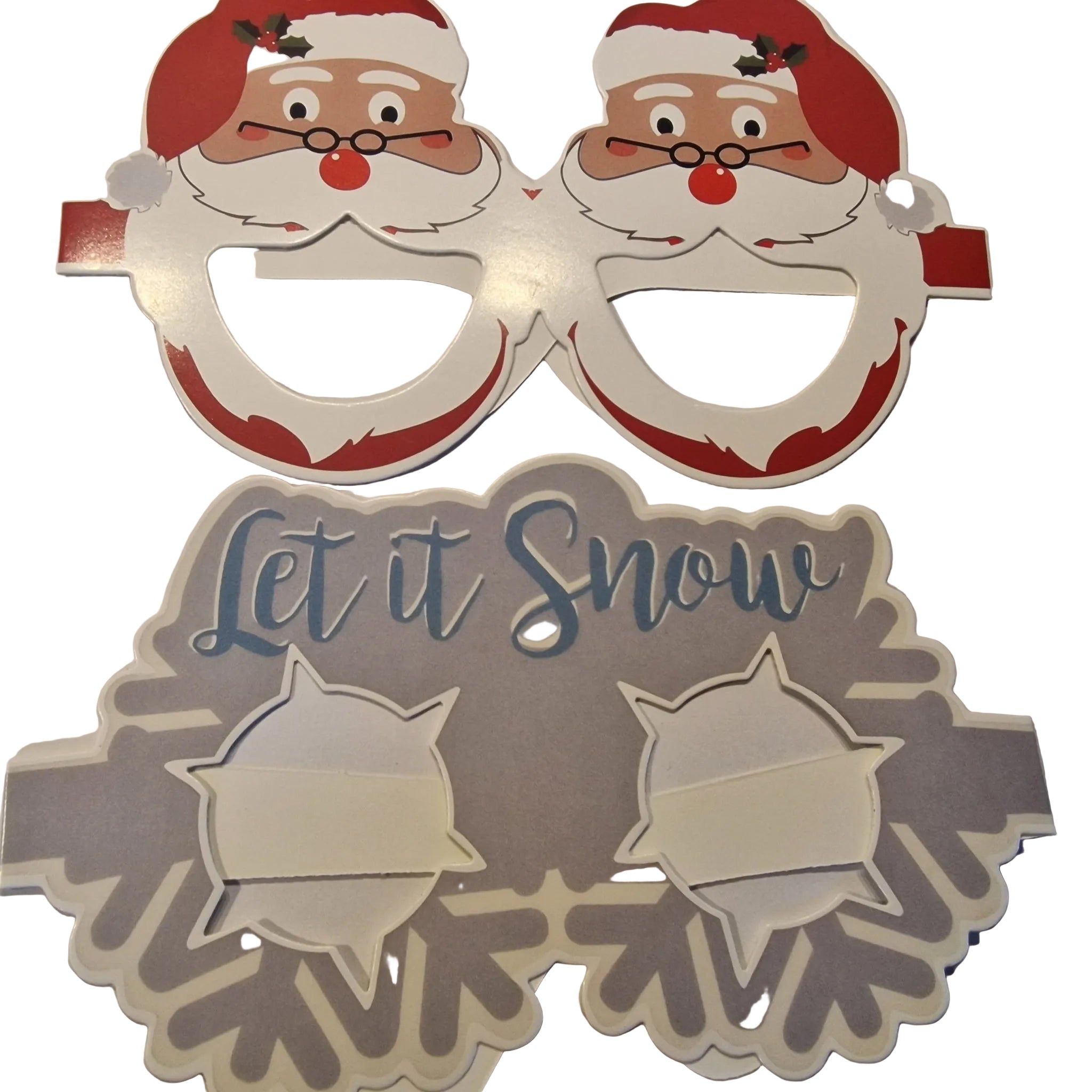 2pc Paper Christmas Novelty Glasses