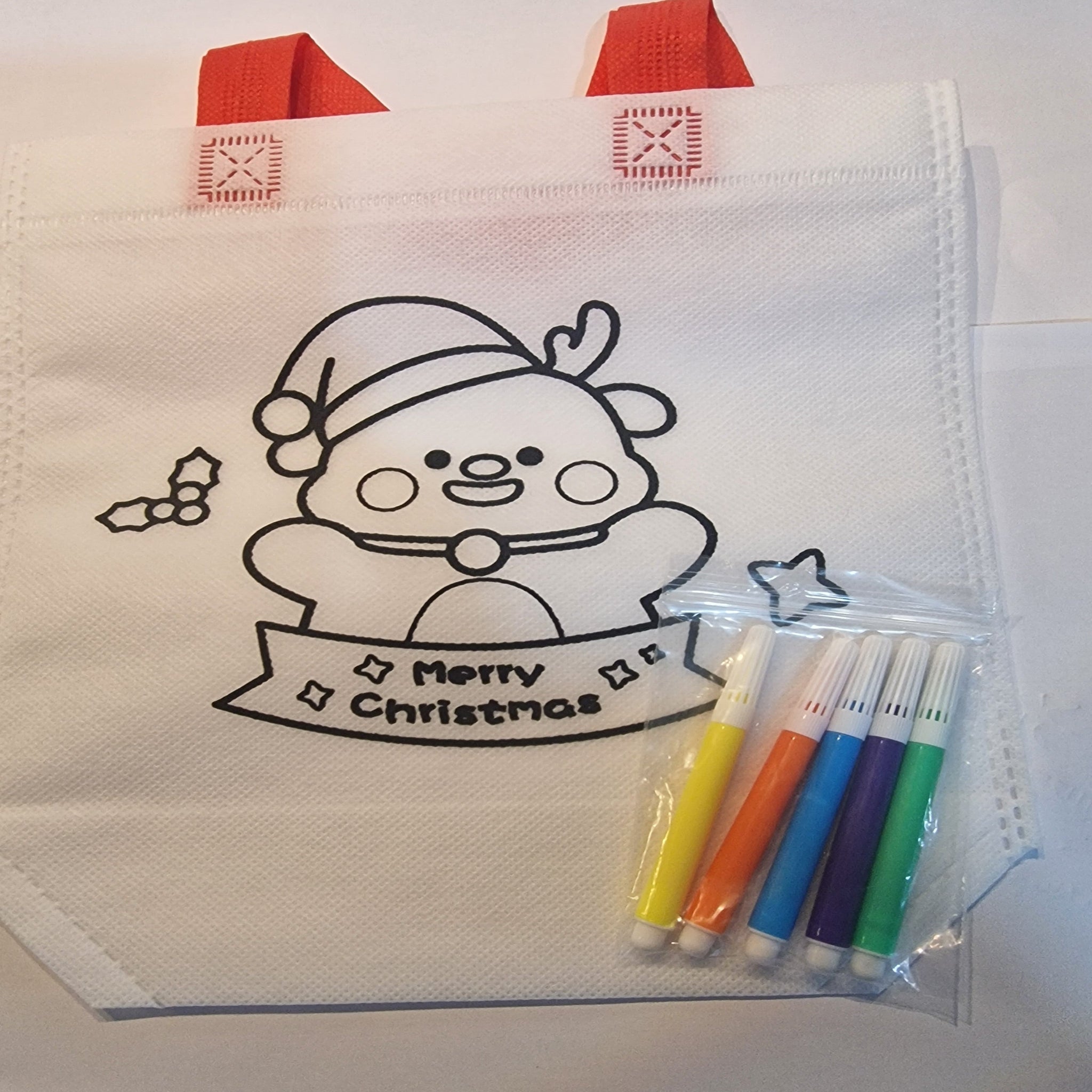 Christmas Character Colouring-In Tote Bag