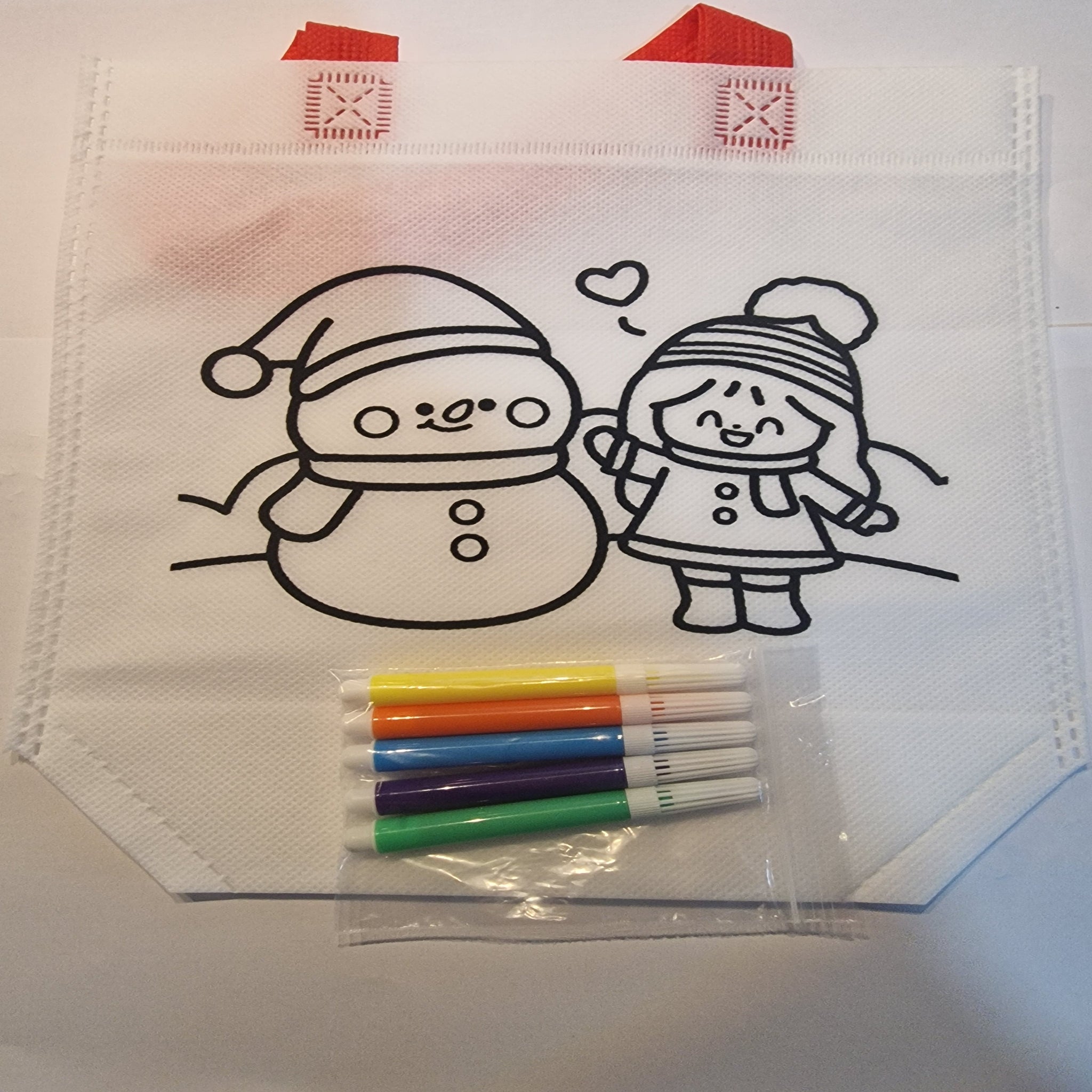 Christmas Character Colouring-In Tote Bag