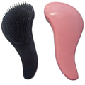 Small Oval Hairbrush | Compact Travel Hair Brush | Pink & Black