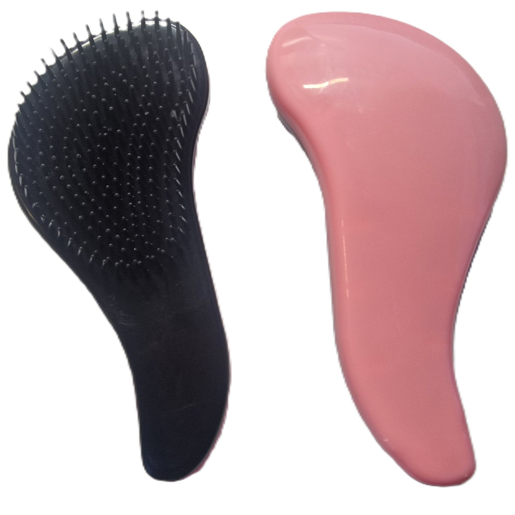 Small Oval Hairbrush | Compact Travel Hair Brush | Pink & Black