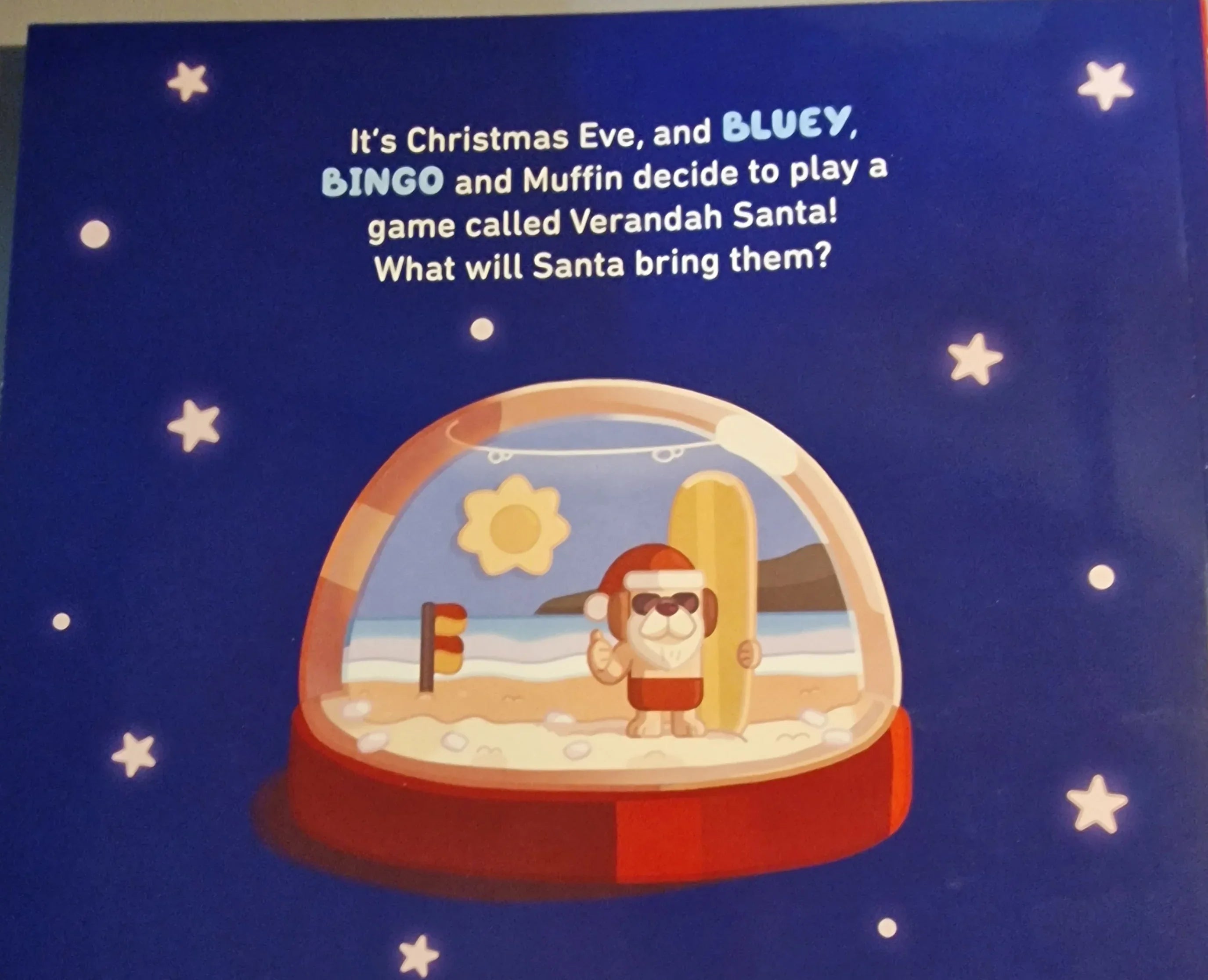 Bluey Christmas Eve with Verandah Santa - Children's Book
