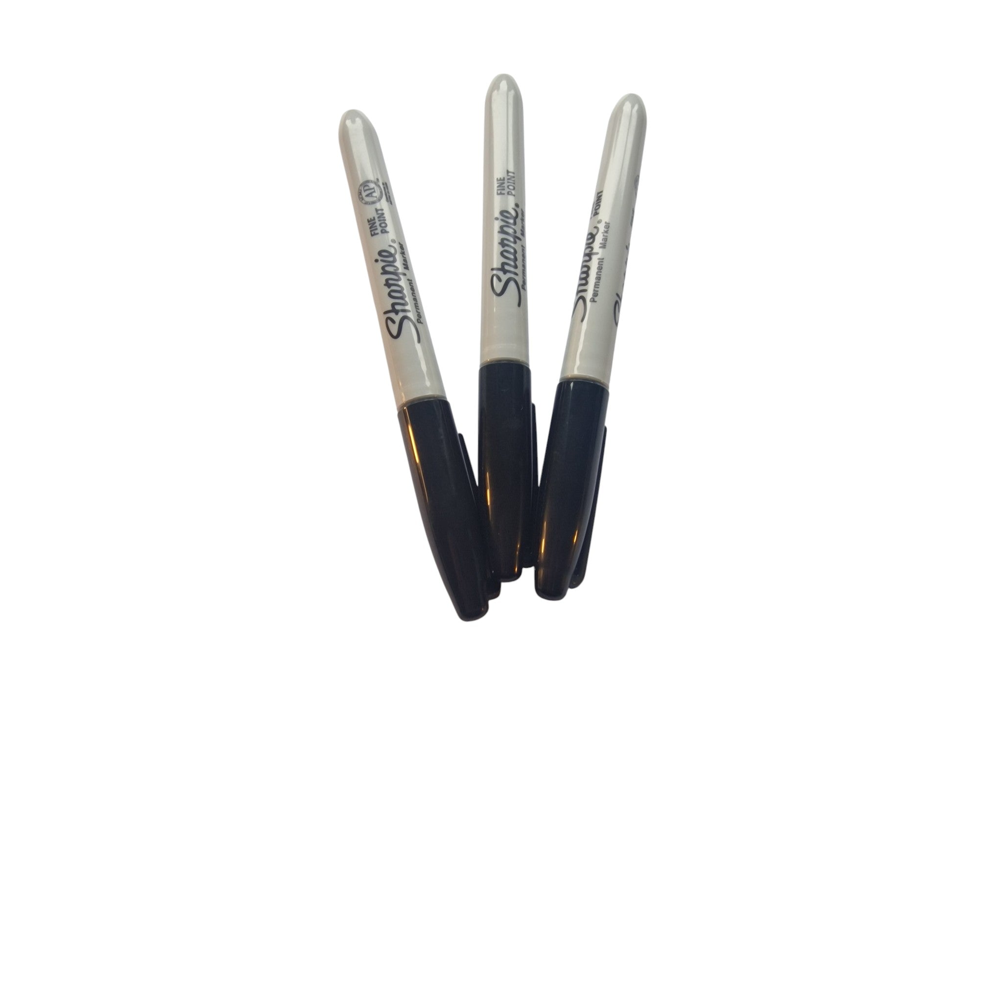 3pc Black Permanent Marker Pens | Fine Point