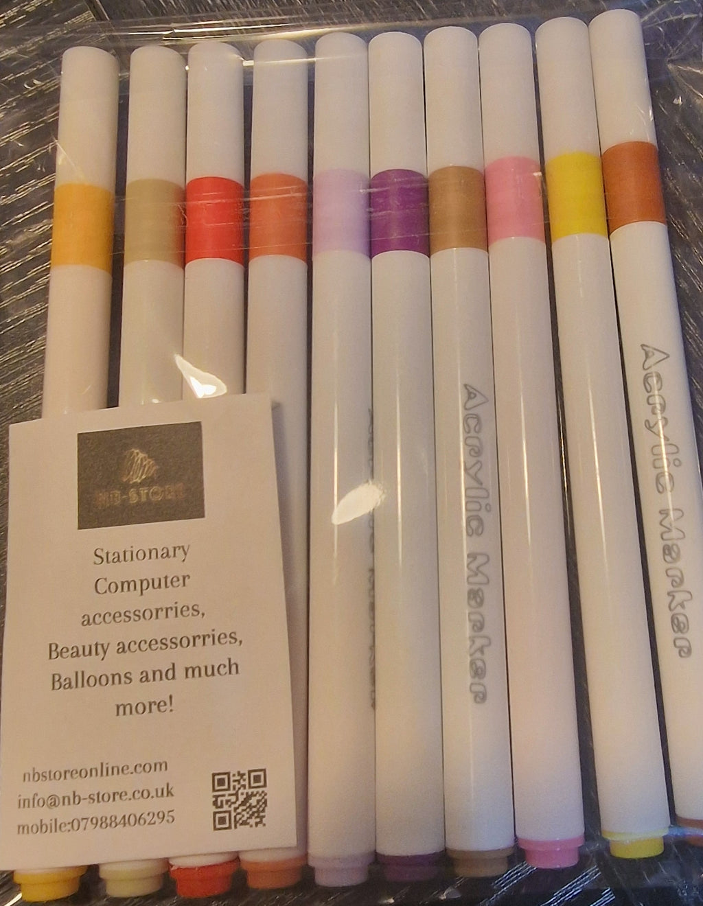 10pc Acrylic Markers | Vibrant Colours for Art & Craft