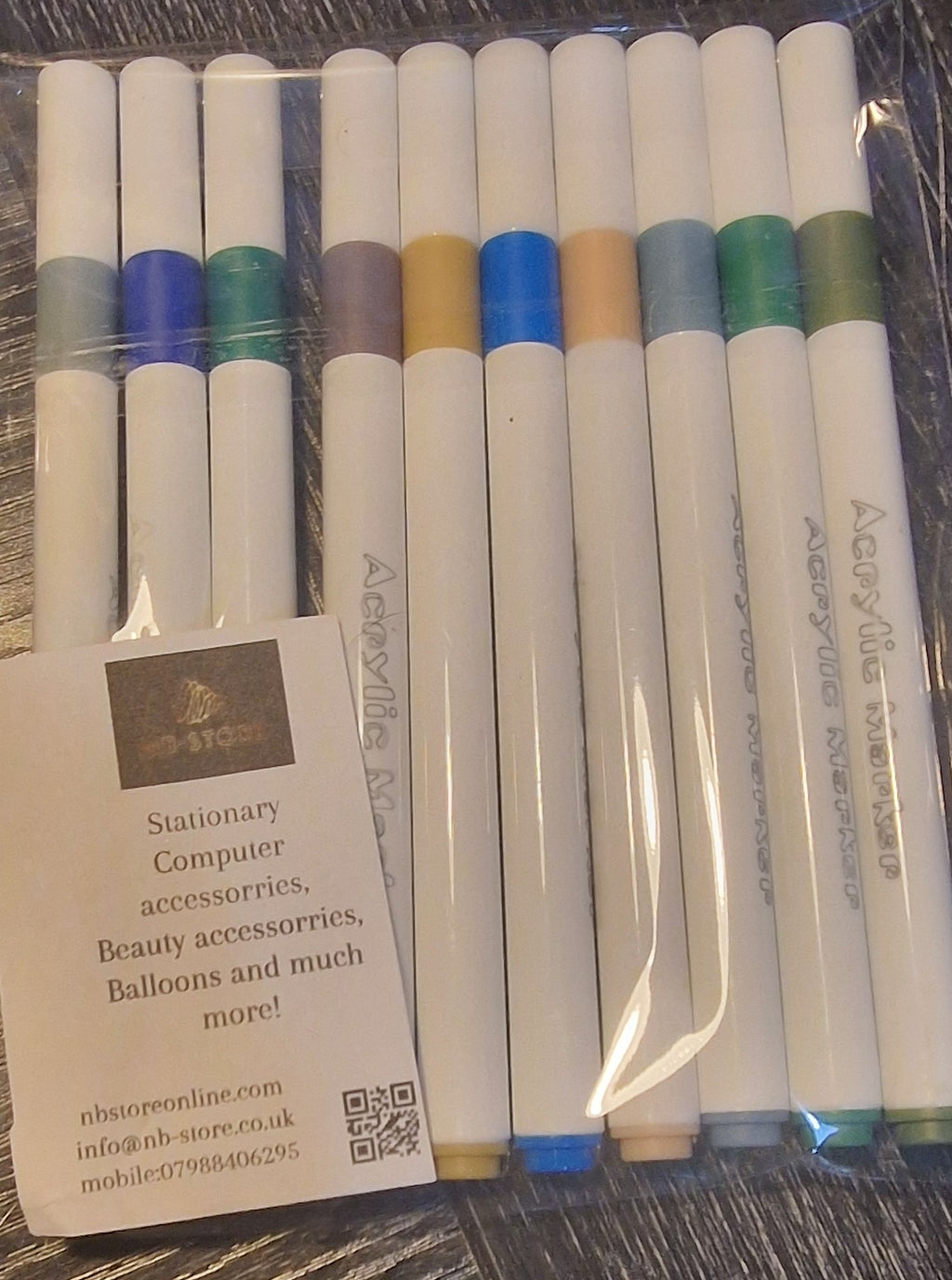10pc Acrylic Markers | Vibrant Colours for Art & Craft