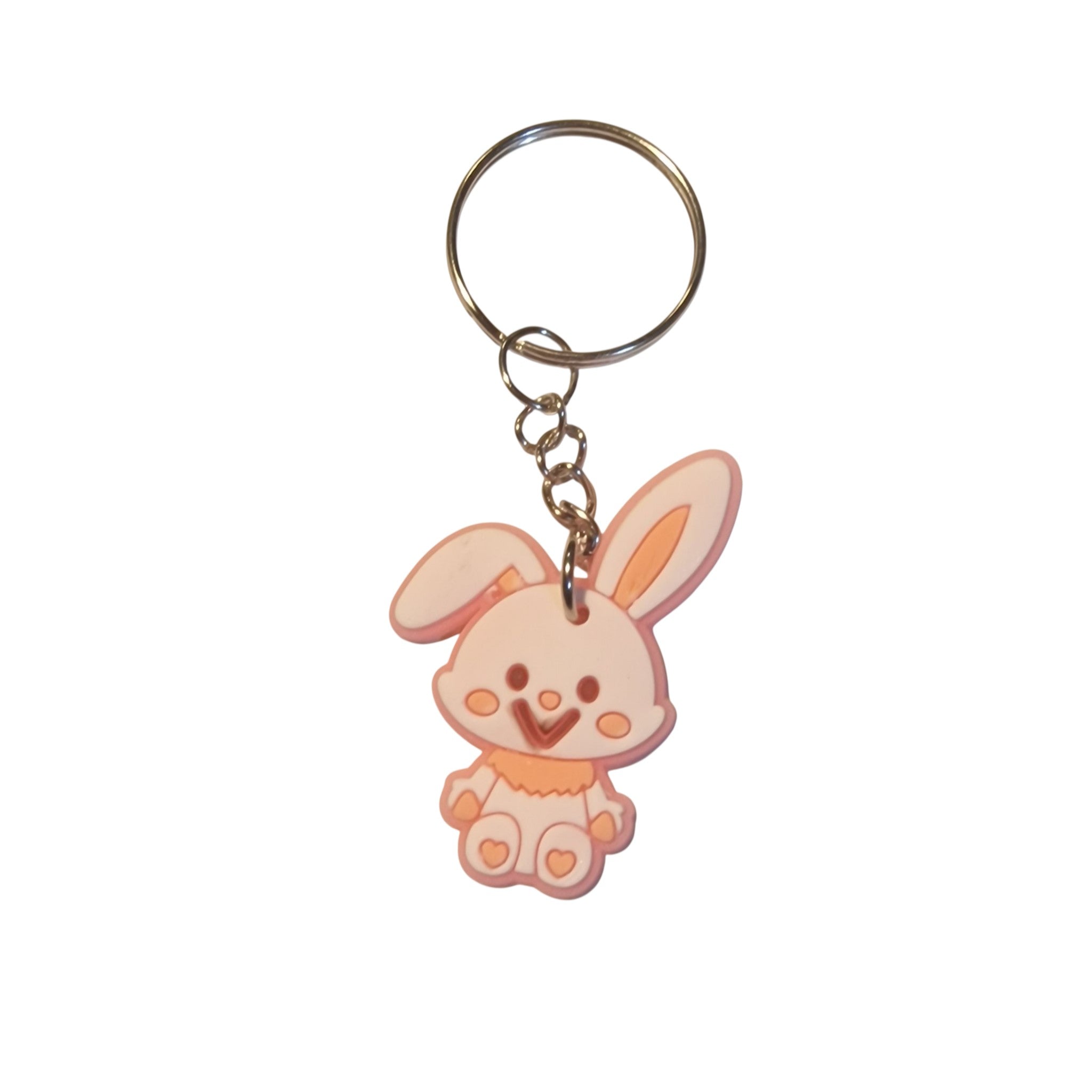2D Flat Bunny Rabbit Children's Keyring | Kids Gift | NB Store