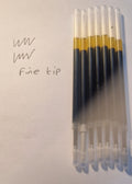 7pc Pen Refill Fine Tip Black Ink
