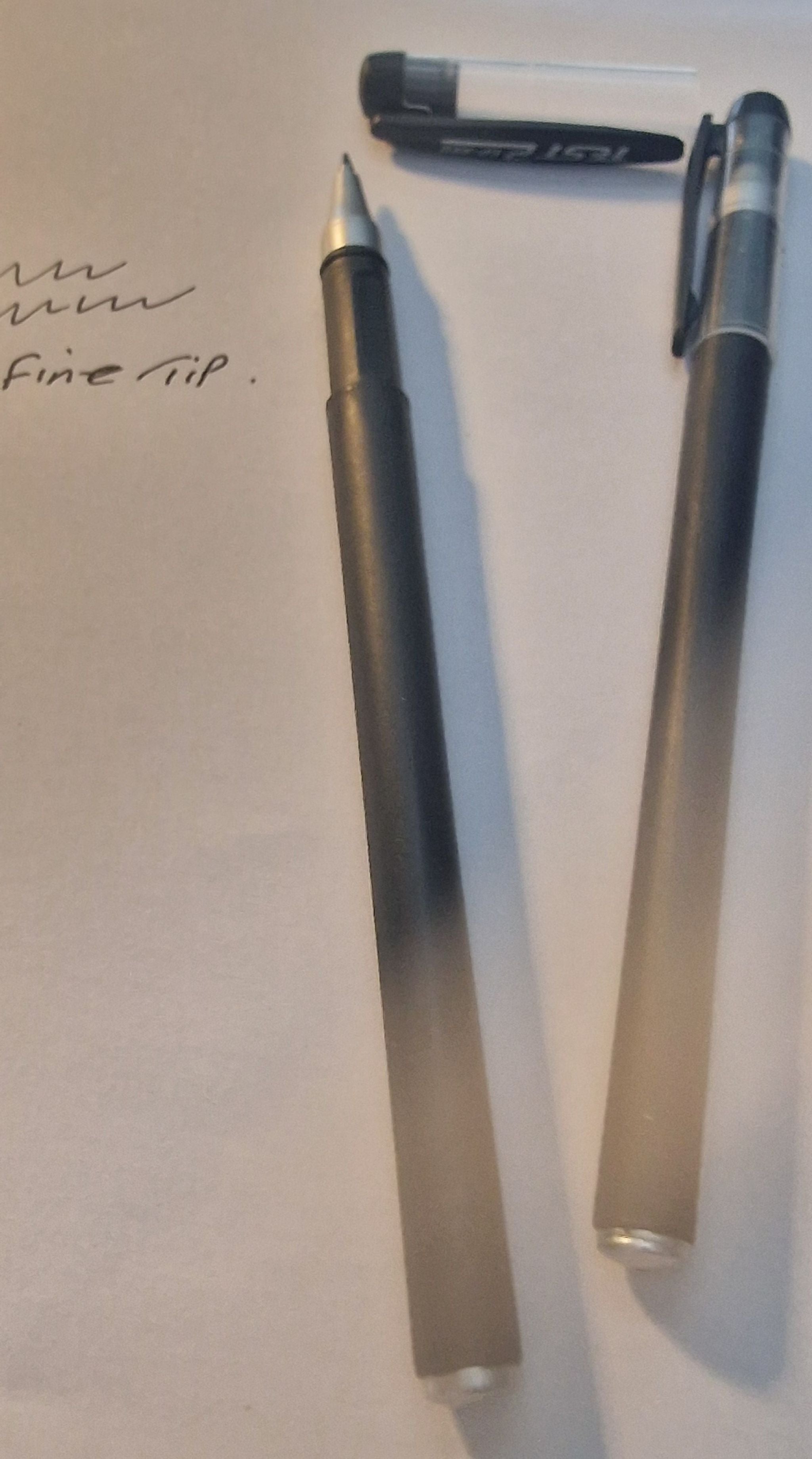 2Pc Fine Tip Black Ink Pens | Smooth Writing Ballpoint Pens