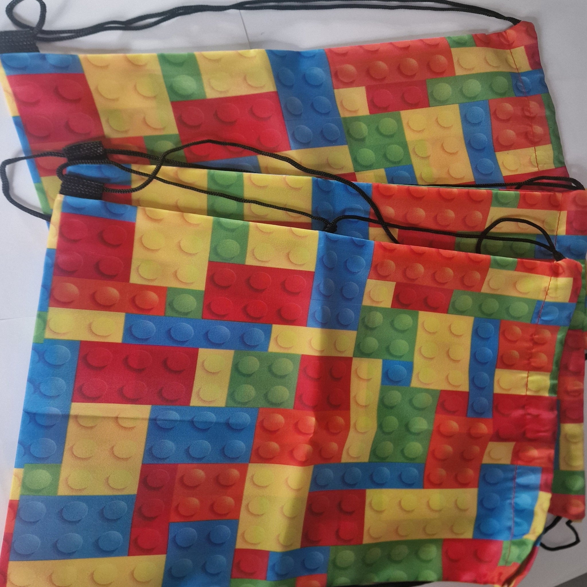 Building Block Drawstring Backpack | Kids Novelty School Bag