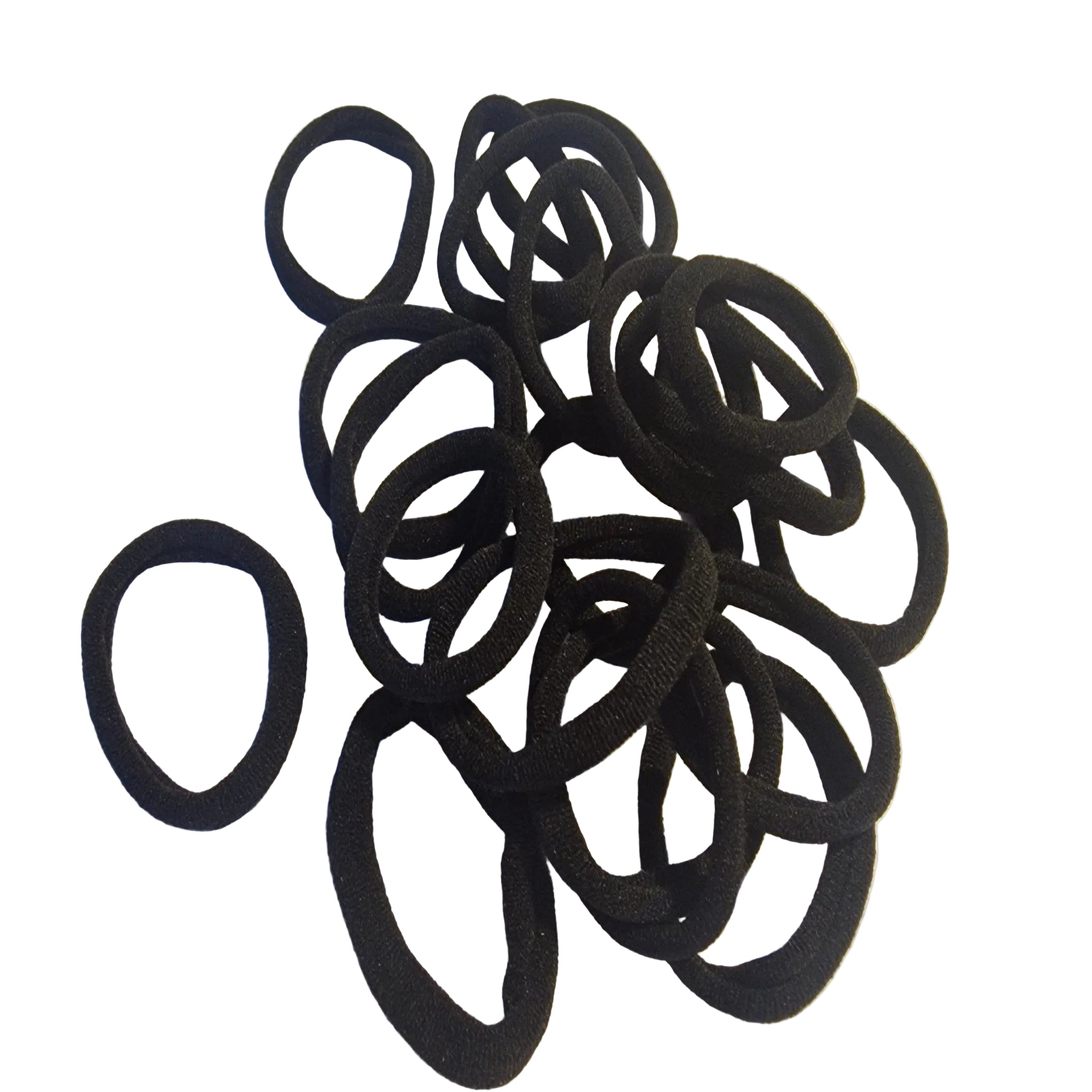 20pc Black Hair Bands | Strong Elastic Bobbles