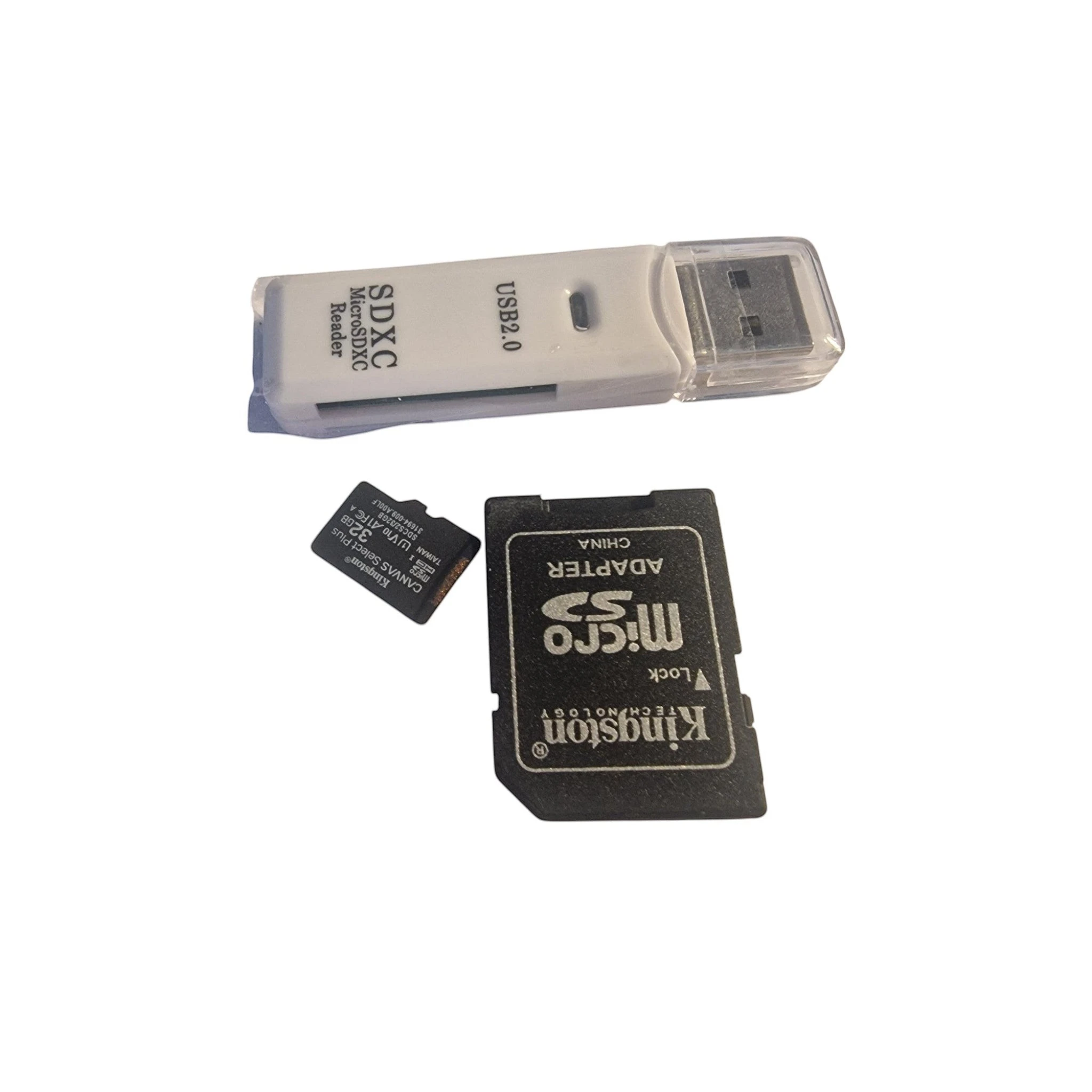 2-in-1 USB TF Card Reader Compact Portable Memory Card Adapter
