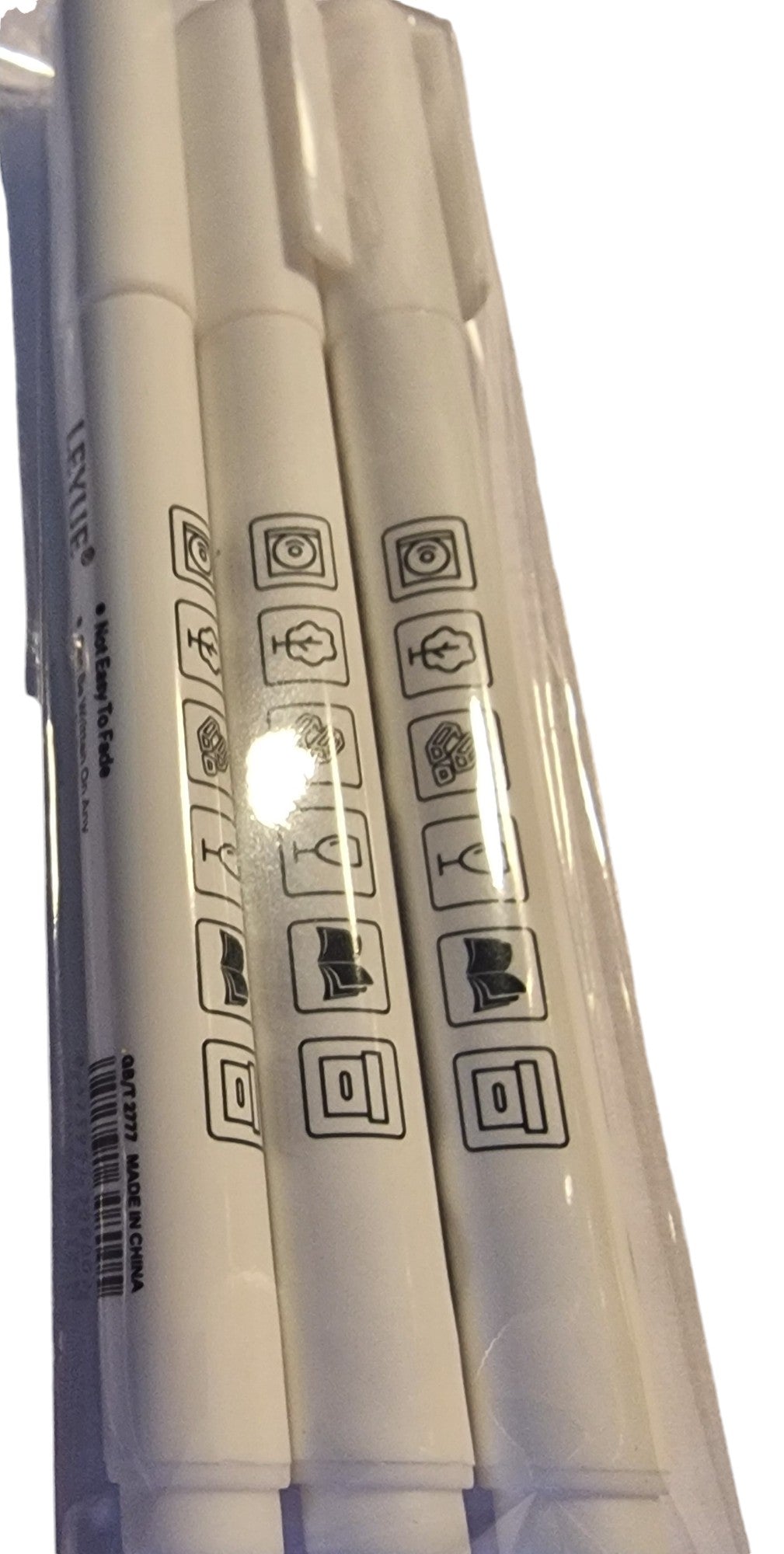 2pc White Permanent Marker Pens | Opaque Ink for Dark Surfaces