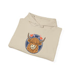 Sun-Kissed Highland Cow Hoodie | summer aesthetic, pastel coastal vibes