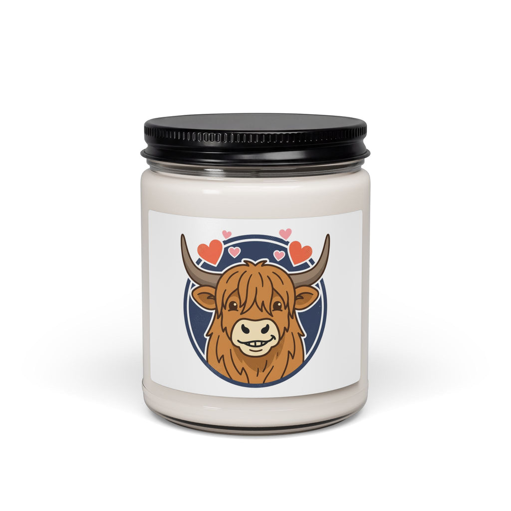 Sunny Highland Cow Candle, Soy Candle | Summer Aesthetic, Pastel Coastal Vibes