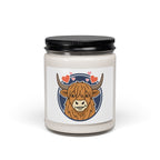 Sunny Highland Cow Candle, Soy Candle | Summer Aesthetic, Pastel Coastal Vibes