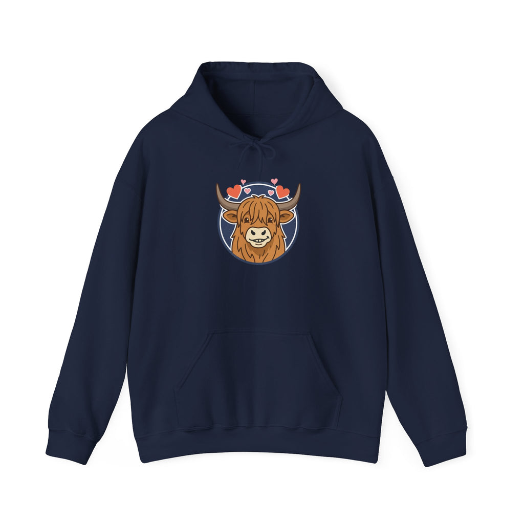 Sun-Kissed Highland Cow Hoodie | summer aesthetic, pastel coastal vibes