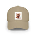 Cute Highland Cow Cap - "I'm Not Moody, Just Scottish" Low Profile Baseball Hat
