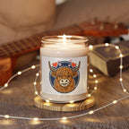 Sunny Highland Cow Candle, Soy Candle | Summer Aesthetic, Pastel Coastal Vibes