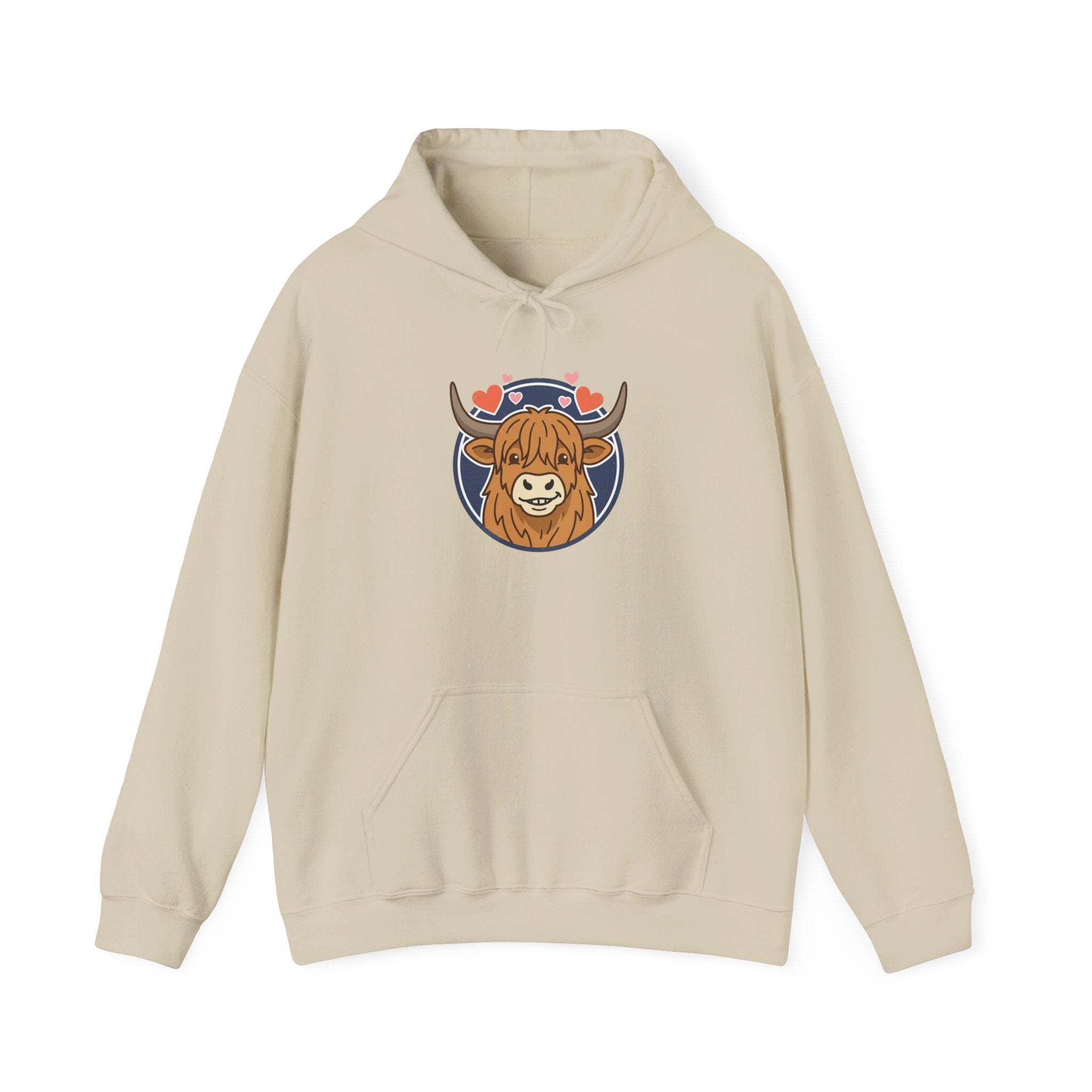 Sun-Kissed Highland Cow Hoodie | summer aesthetic, pastel coastal vibes