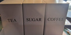 3pc Kitchen Canister Set – Airtight Storage Containers for Tea, Coffee & Sugar