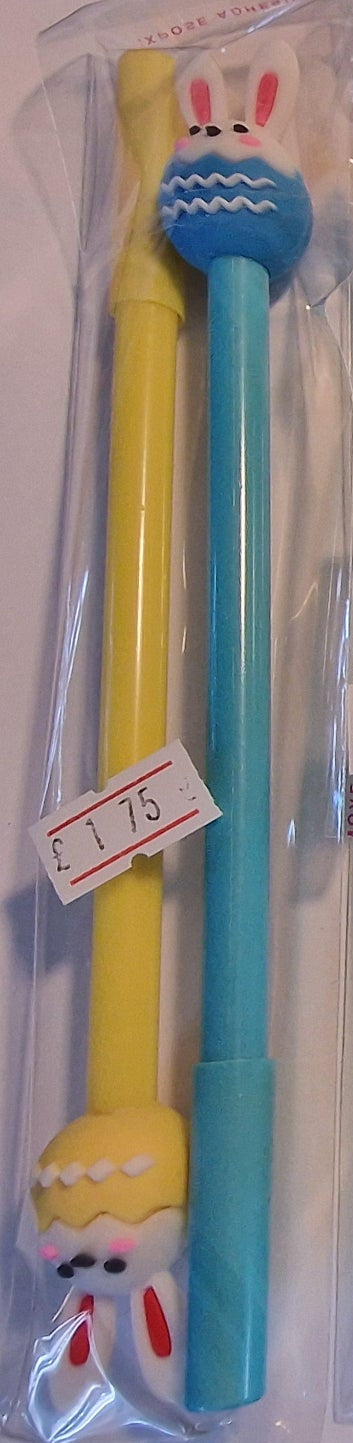 2pc Easter Egg Rabbit Shaped Cute Gel Pens