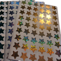 Holographic Star Stickers 5 Sheets | Shiny Foil Star Stickers for Kids & Crafts
