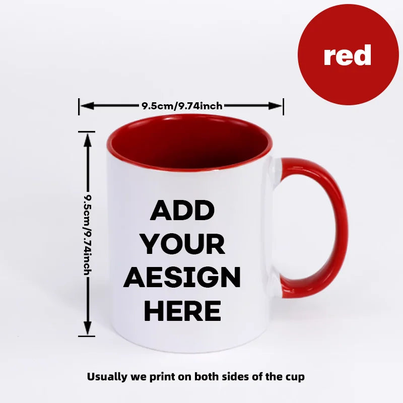 Personalised Photo & Text Mug – Custom Colour Ceramic Gift
