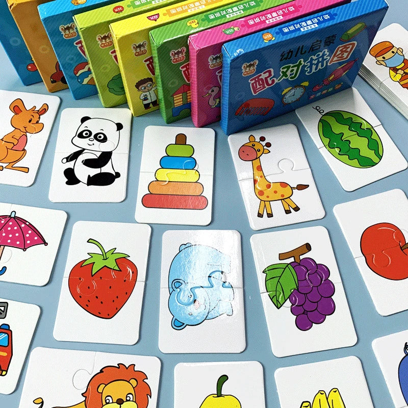 Montessori Flash Cards for Kids – Educational Learning Puzzle Cards for Babies & Toddlers