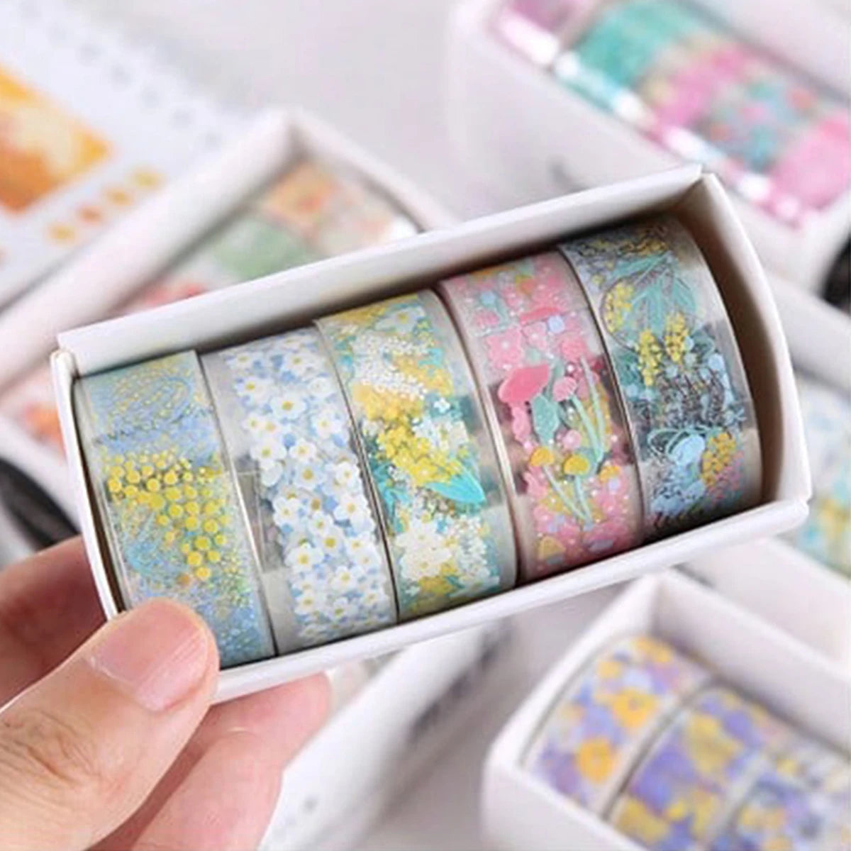 Animal Pattern Washi Tape Set – 5 Rolls