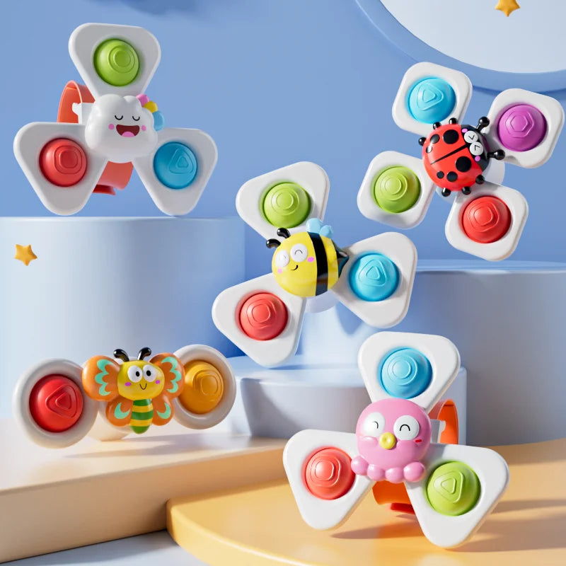 Cartoon Spinning Bath Toy – Insect, Ocean & Sky Themed Water Toys for Kids