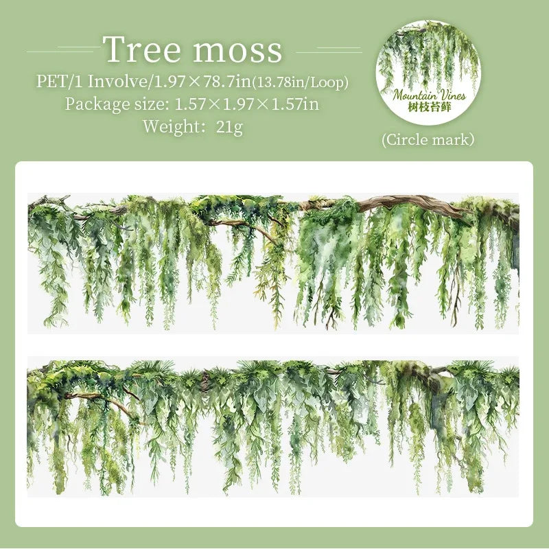 Mountain Vines Vintage PET Tape – 50mm x 2m