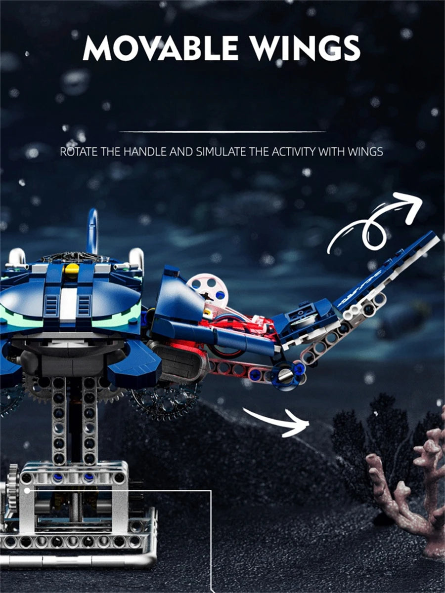 Mechanical Animal Building Set – Shark, Dolphin & Sea Life Building Blocks