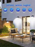 Solar Security Wall Light – 148 LED Motion Sensor Outdoor Garden Lamp