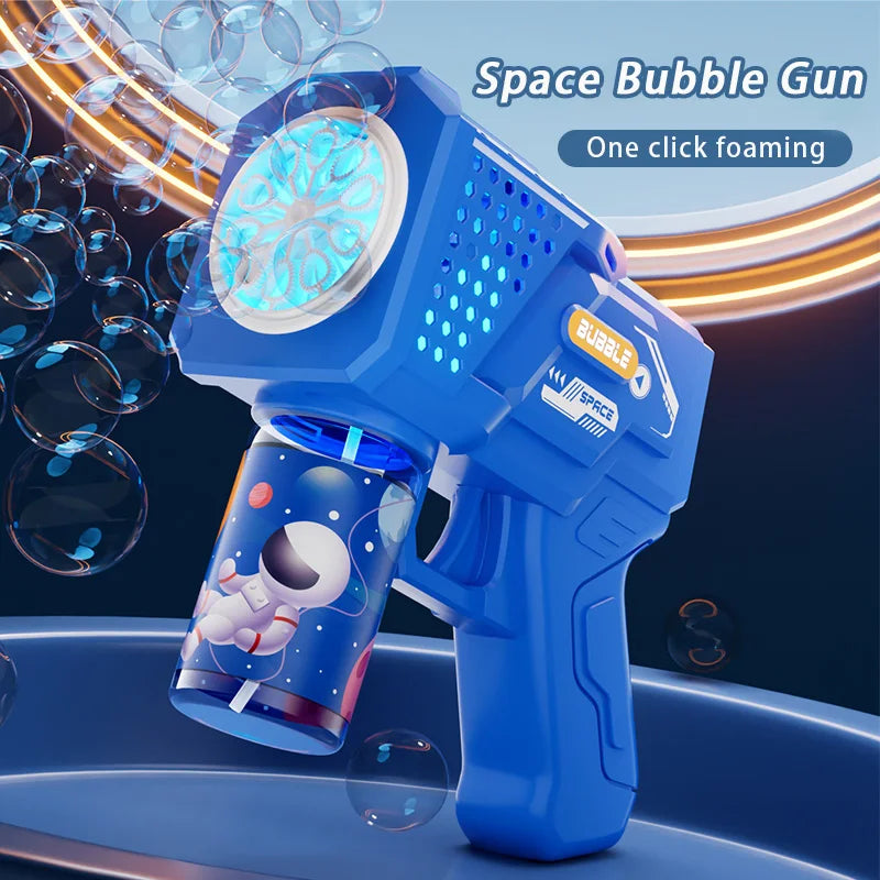 Gatling Bubble Gun Toy – 10-Hole Automatic Electric Bubble Blower for Kids