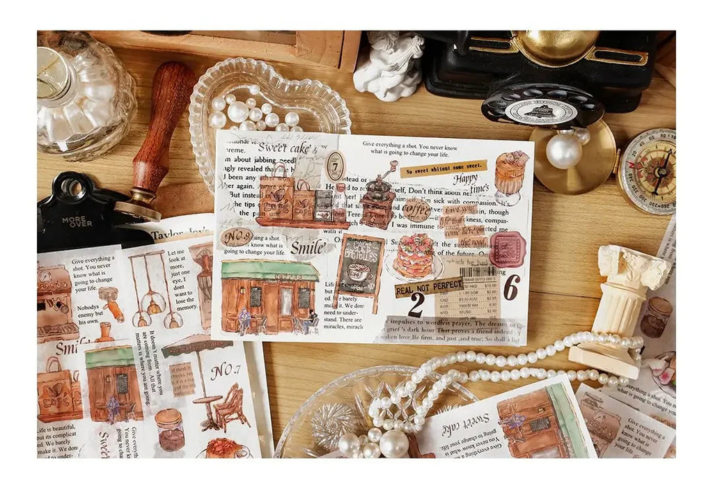 Travel Stickers Pack – 6pcs DIY Scrapbooking & Junk Journal