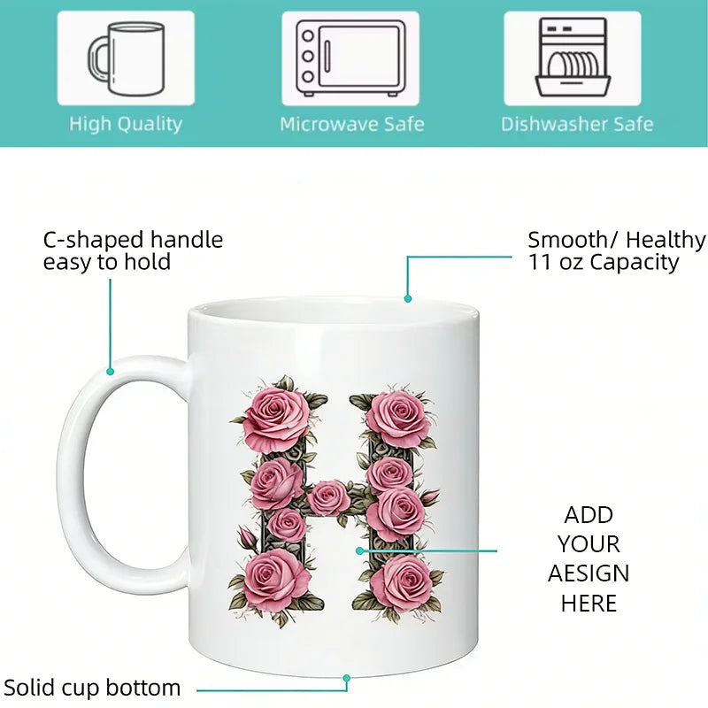 Personalised Photo & Text Mug – Custom Colour Ceramic Gift