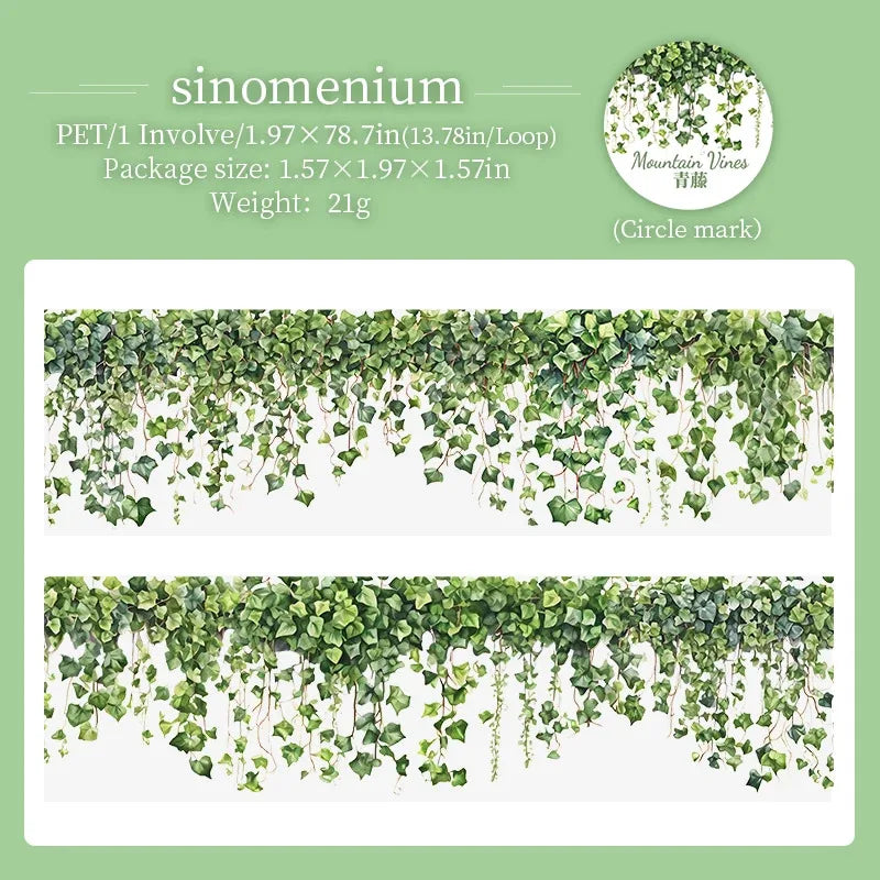 Mountain Vines Vintage PET Tape – 50mm x 2m