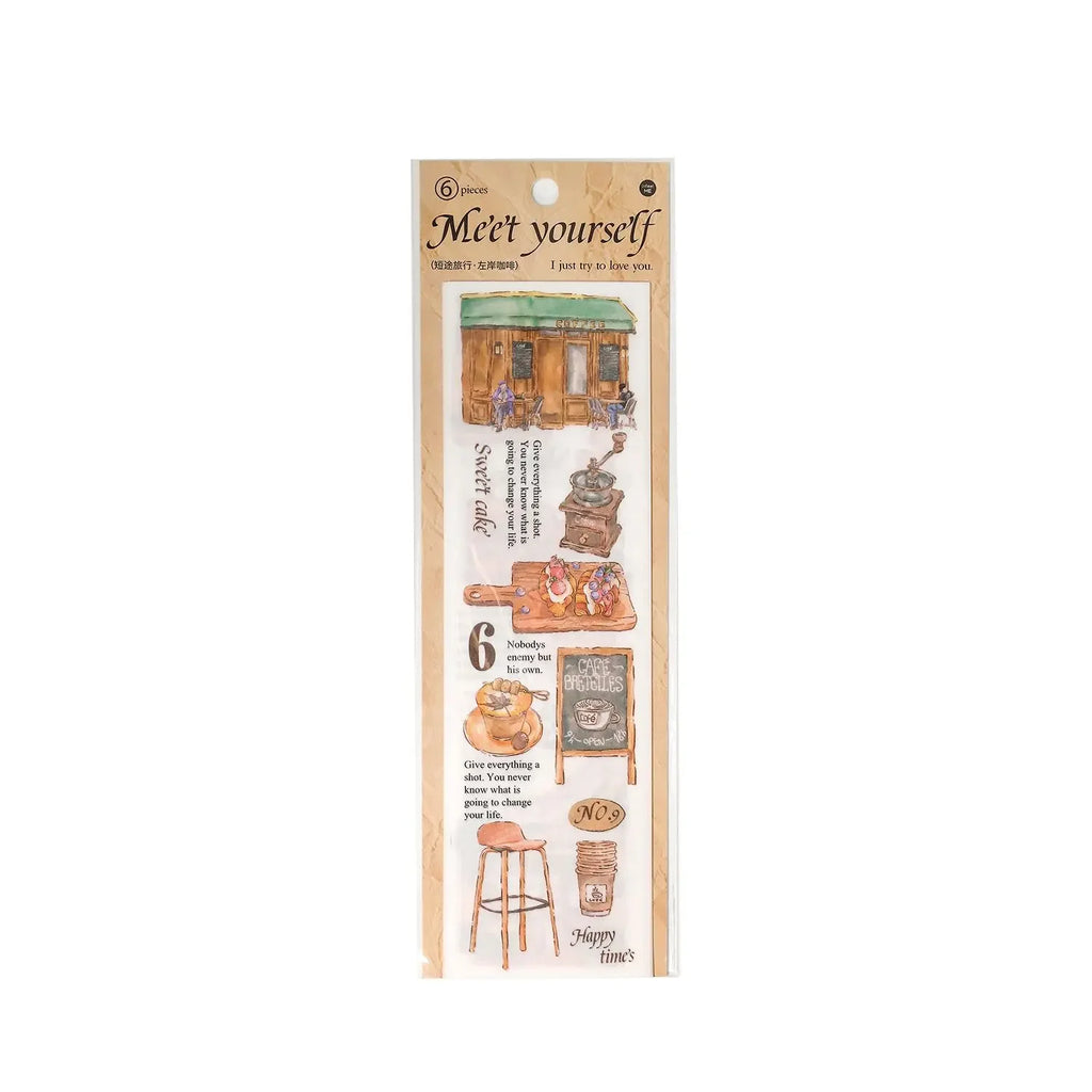 Travel Stickers Pack – 6pcs DIY Scrapbooking & Junk Journal