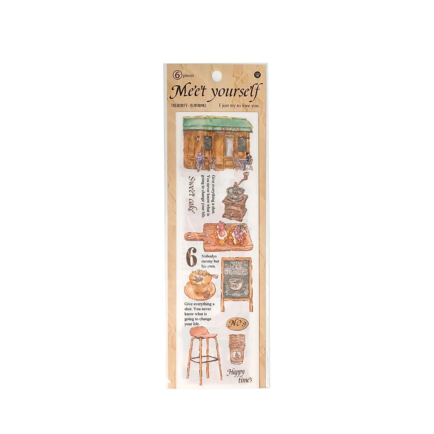 Travel Stickers Pack – 6pcs DIY Scrapbooking & Junk Journal