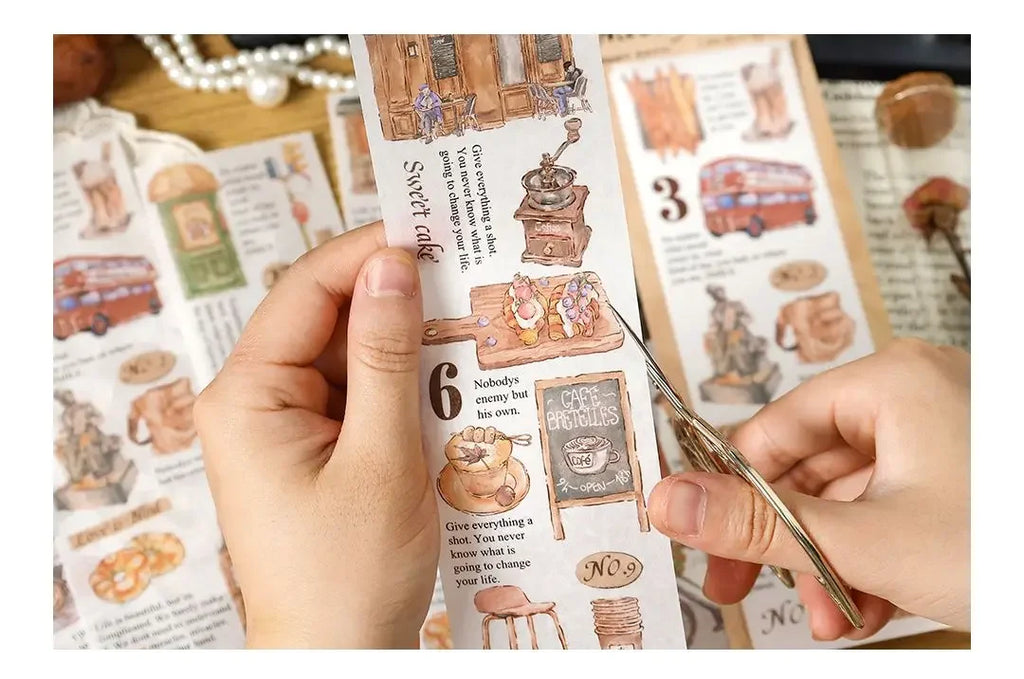 Travel Stickers Pack – 6pcs DIY Scrapbooking & Junk Journal