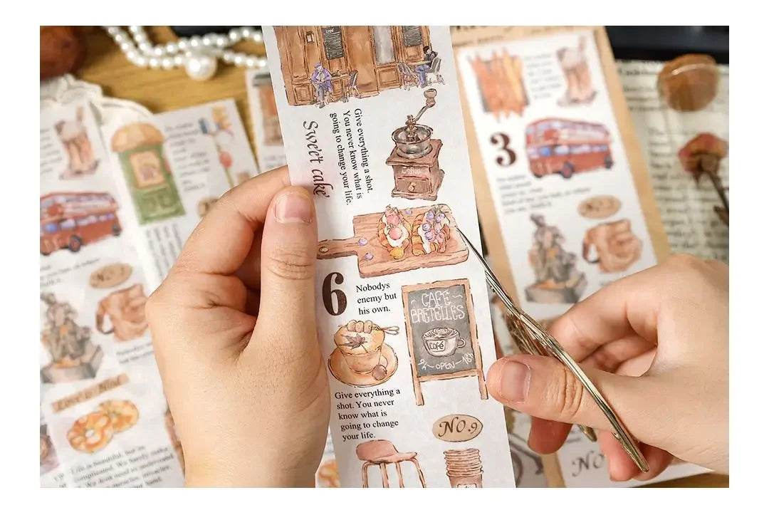 Travel Stickers Pack – 6pcs DIY Scrapbooking & Junk Journal