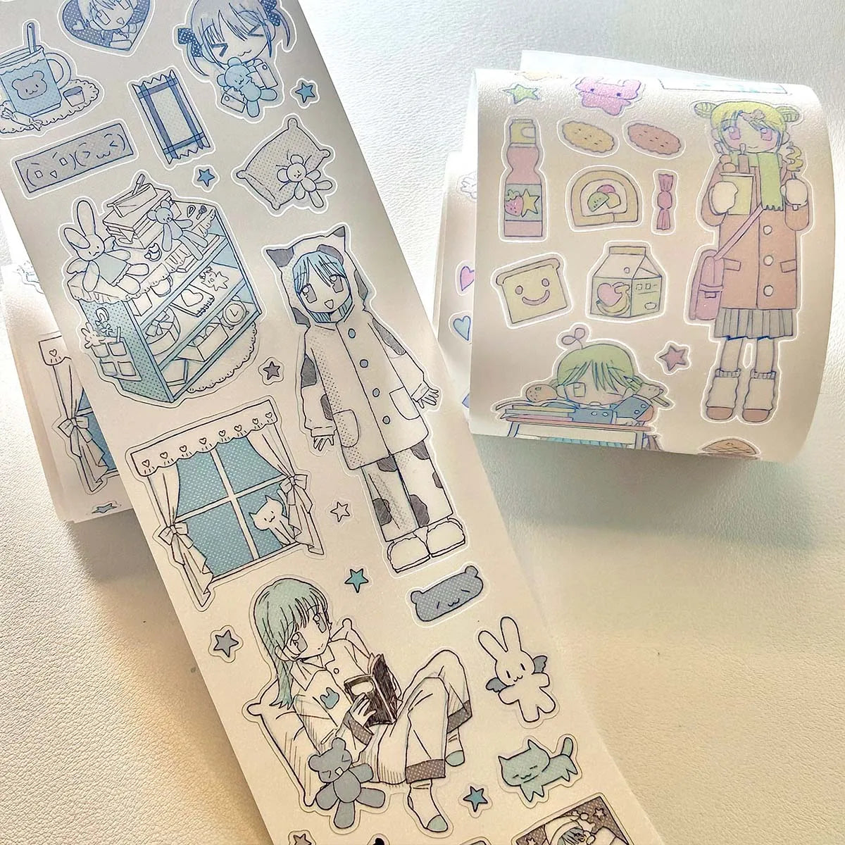 Kawaii Character Washi Tape – Sticker Tape for Journaling & Scrapbooking