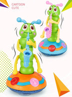 Electric Caterpillar Saxophone Toy – Dancing LED Light Music Toy for Kids
